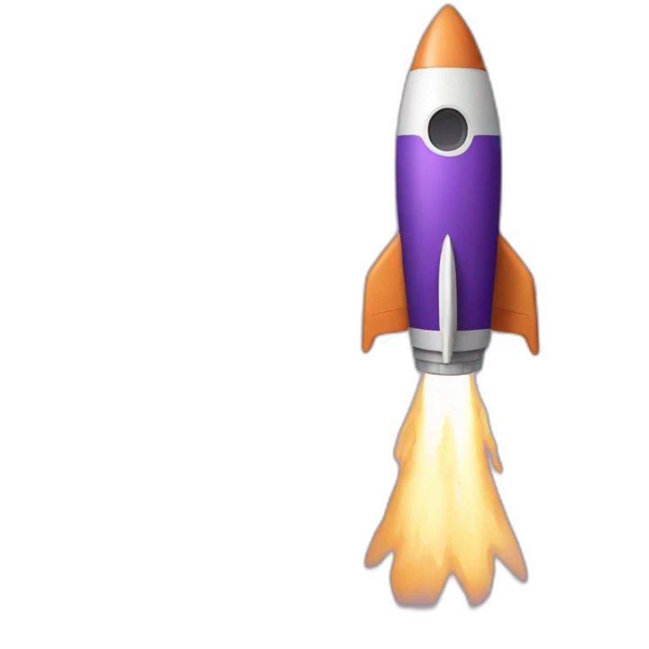 purple rocket emoji