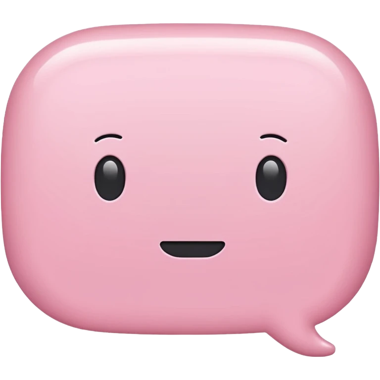 Light Pink texting bubble no face on it
 emoji