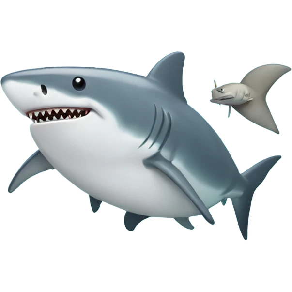 fish chasing big shark emoji