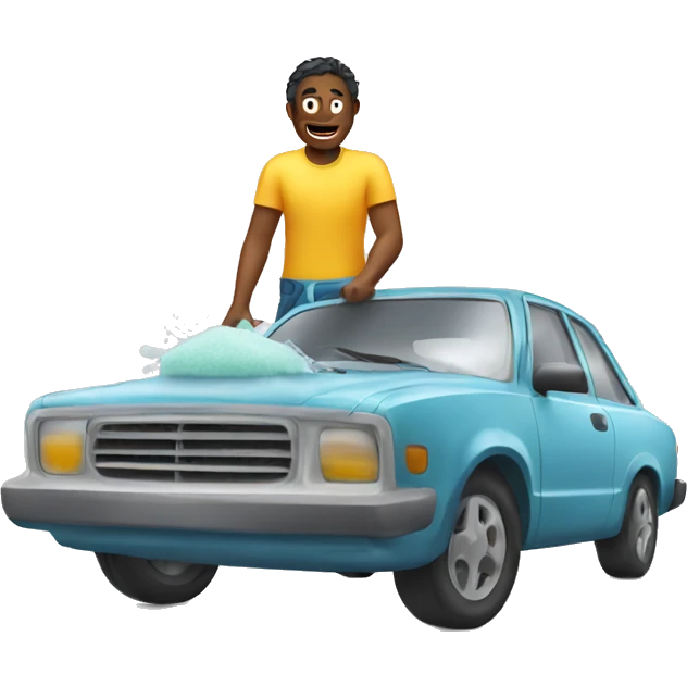 man washing a car emoji