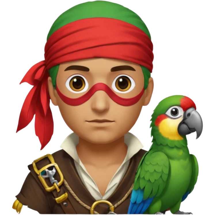 pirate and parrot emoji