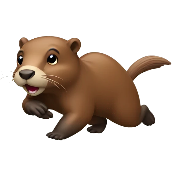 Running beaver  emoji