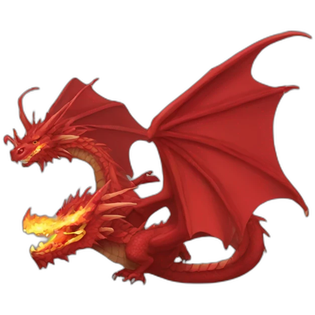 head Red dragon epic pixel emoji