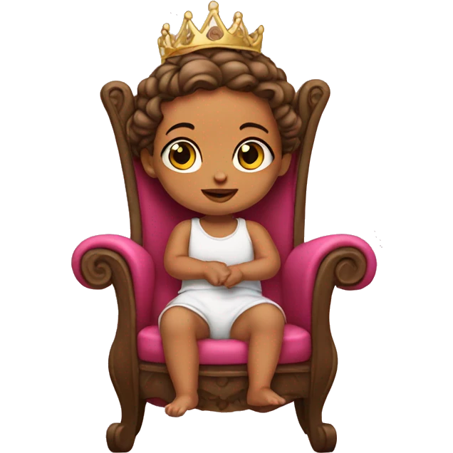 A baby girl sitting on her throne  emoji