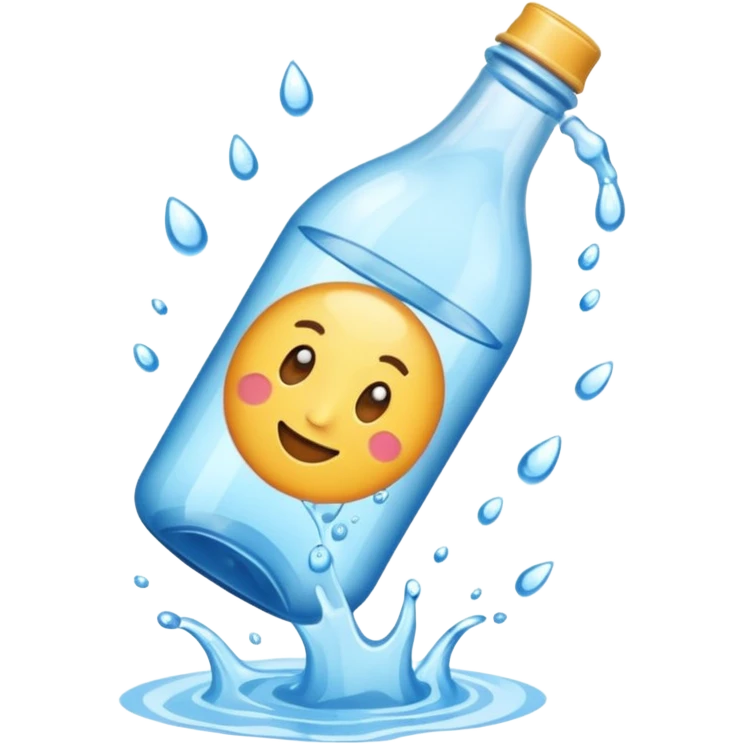 bottle spilling water emoji