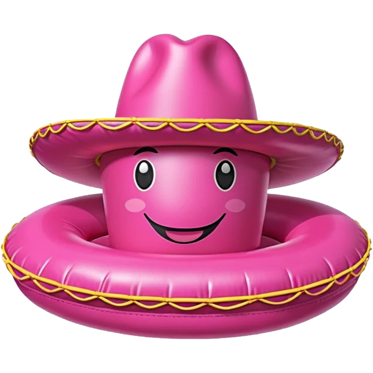 jeff koons pink spam sombrero inflatable sculpture  emoji