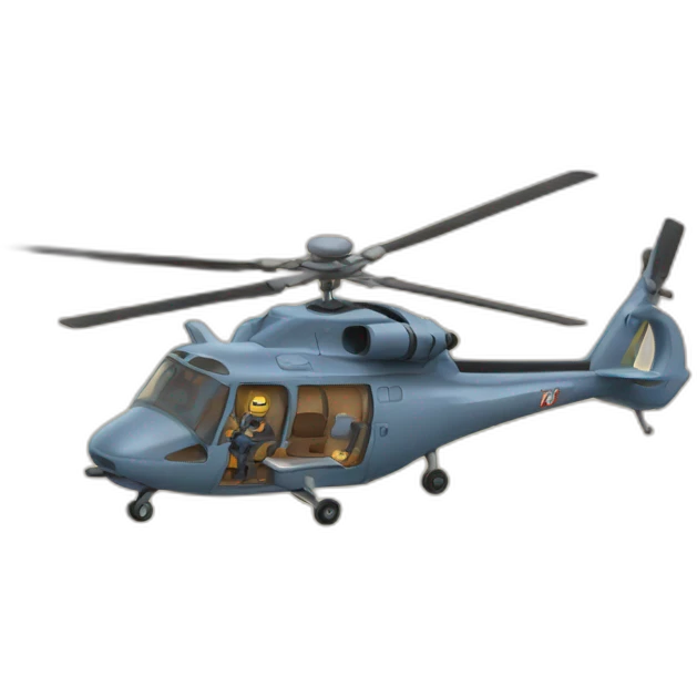 Helicopter on a plane emoji