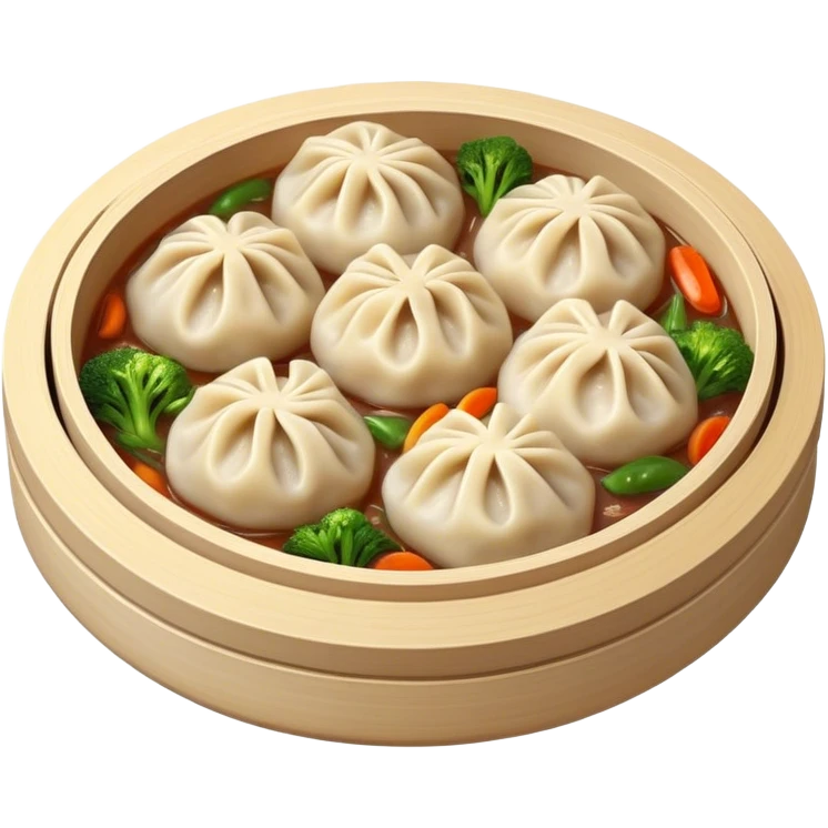 Cinematic Realistic Jiaozi Dish Emoji, depicted as delicate, handcrafted dumplings filled with savory meat and vegetables, rendered with detailed textures and warm, inviting lighting. emoji