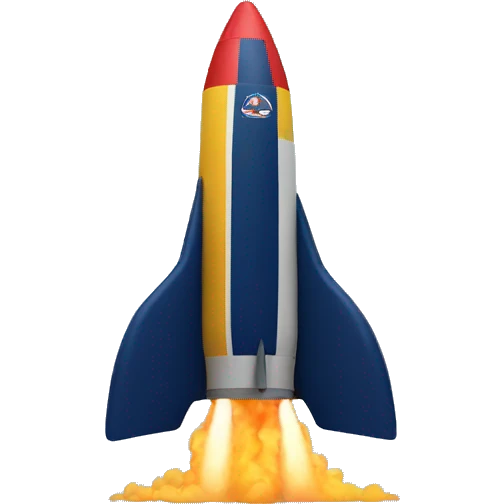 Navy Rocket with Triathlon Logo inside emoji