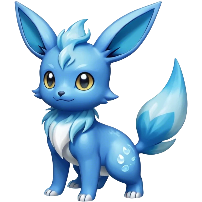 Shiny-Eeveelution-Cute-Fakemon-Water-Pokémon-fusion full body emoji