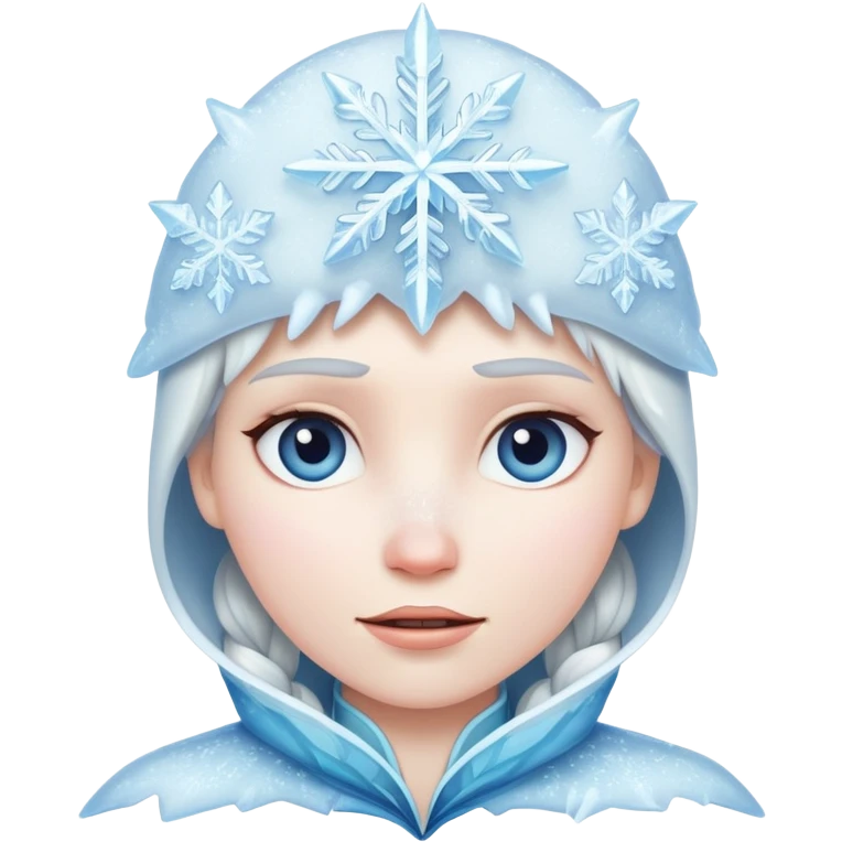 frozen person with ice crystals emoji