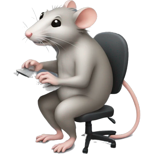 Rat working on computer  emoji