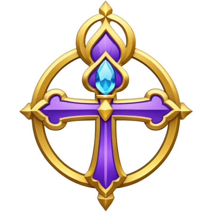 Bishop's emblem with a touch of blue emoji