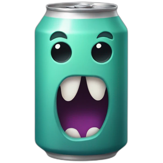 Une canette de Monster emoji