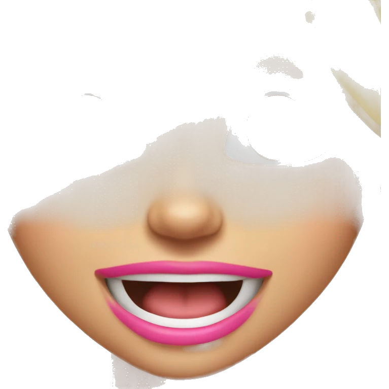 Super excited girl bites her down lip and has long pink nails  emoji