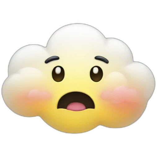 half cloud dark with sad face half bright with happy face  emoji