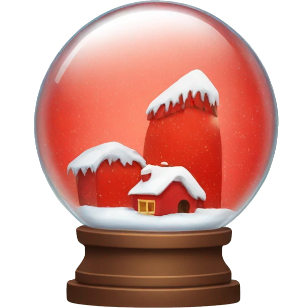 Red snow globe emoji