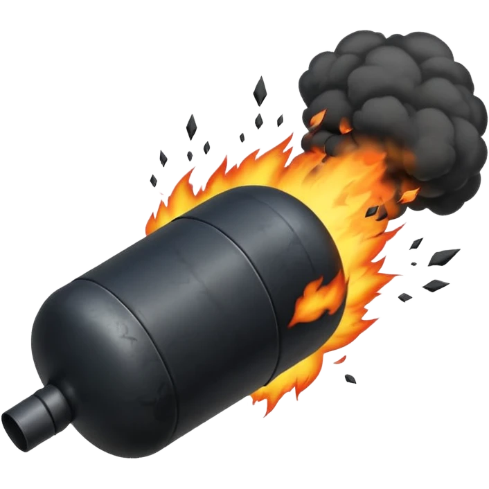 small bomb with black smoke emoji