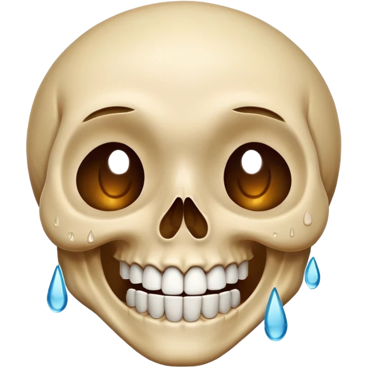 Skull that's crying of laughter emoji