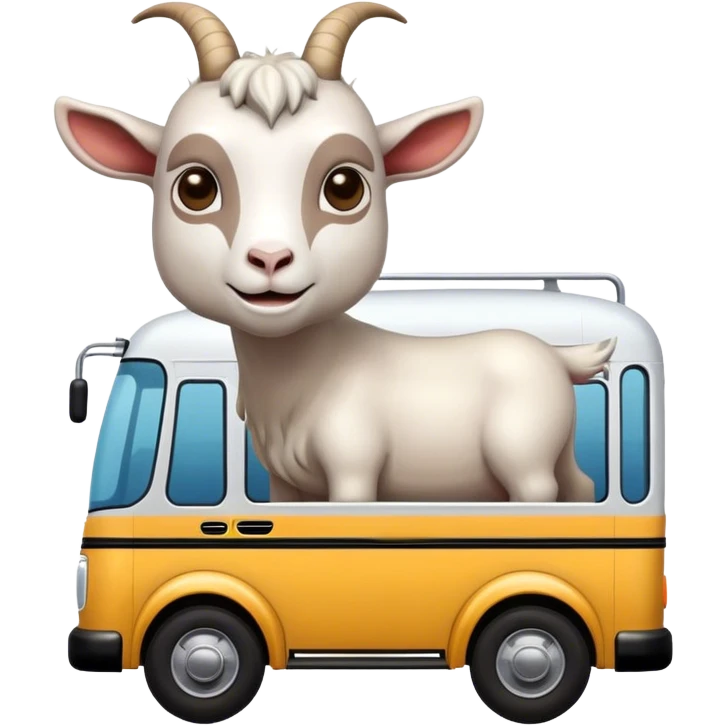 Goat on a bus  emoji