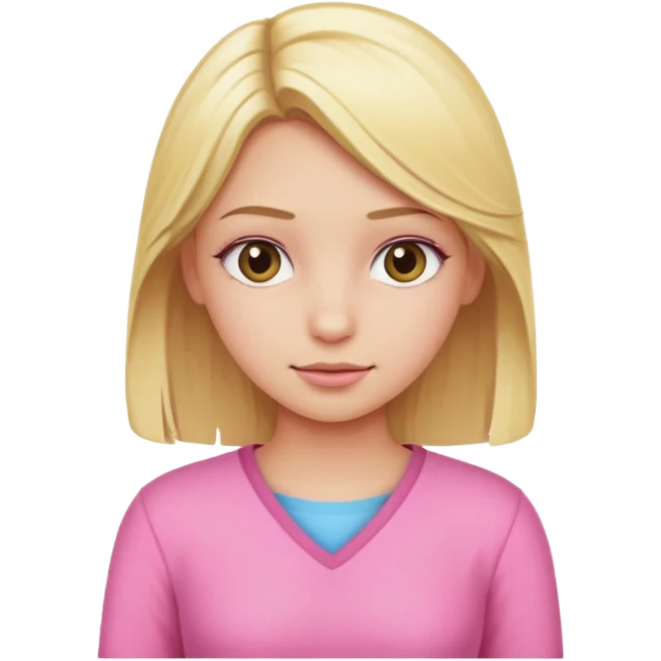 Blonde girl with pink clothes  emoji