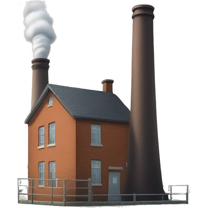 One big chimney with a small factory  emoji