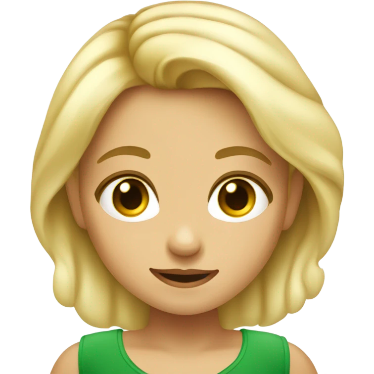 Niña rubia ojos verdes emoji