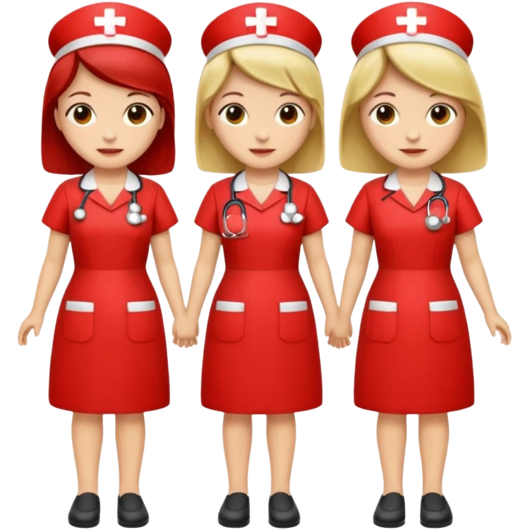 red dresses nurse emoji