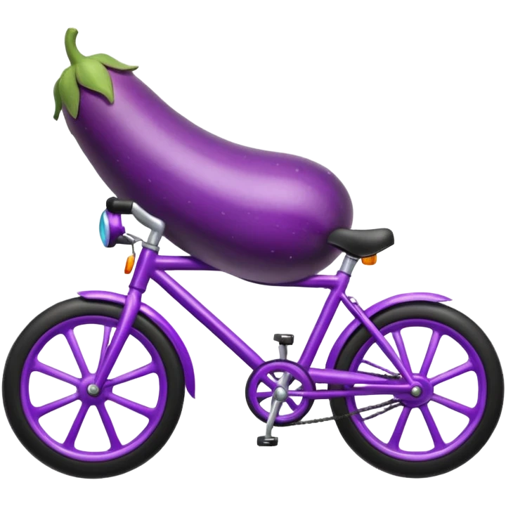 Eggplant on a bike  emoji