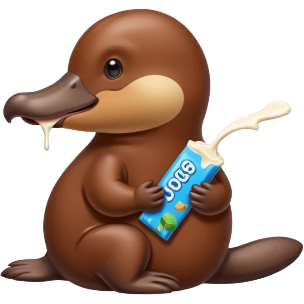 platypus eating eating chocolate emoji
