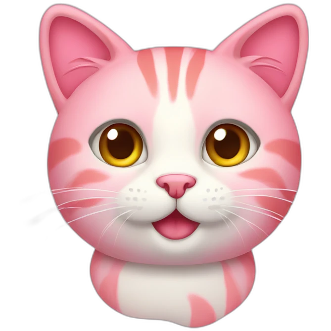 pink cat cute animal emoji