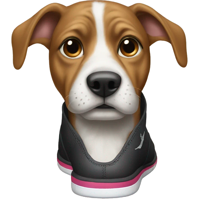 dog wearing jordan shoes emoji