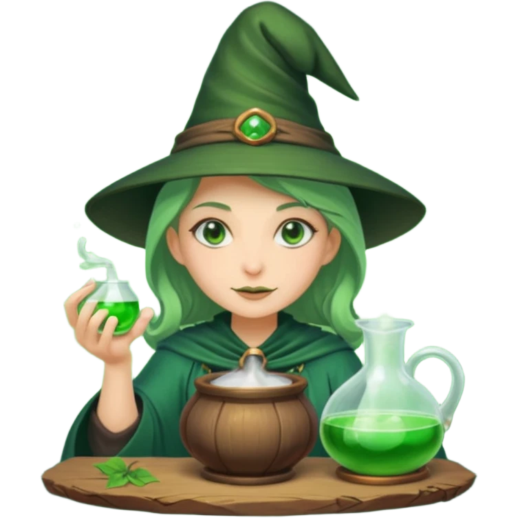 green witch cooking potion emoji