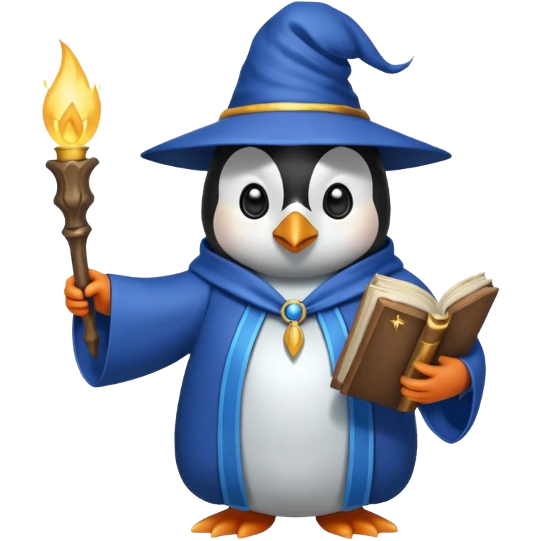 Penguin Wizard emoji