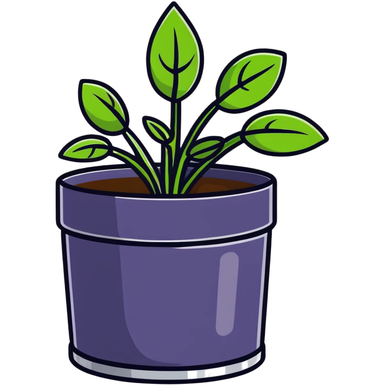 Young Plectranthus Verticillatus sprouts with perfectly circular penny-shaped leaves in a modern metallic planter emoji