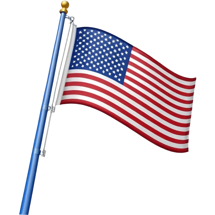 American flag on a flagpole emoji