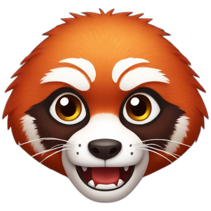 Angry red panda emoji