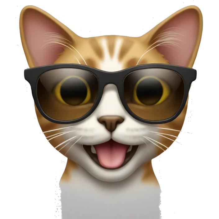 Cat with sunglasses emoji