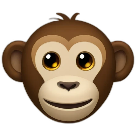 Letter M with monkey- -friendly emoji