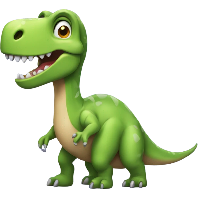 Dinosaur happy emoji
