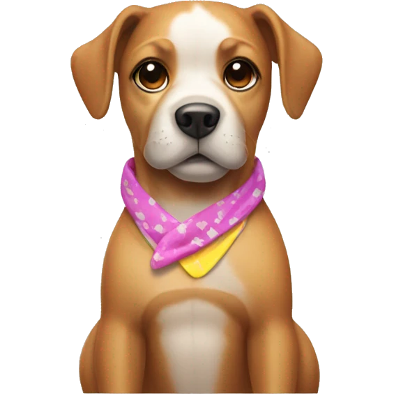 Dog wearing a bikini emoji