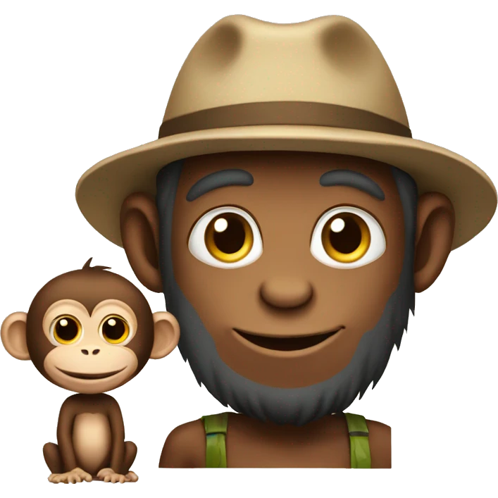 Monkey with a farmer emoji