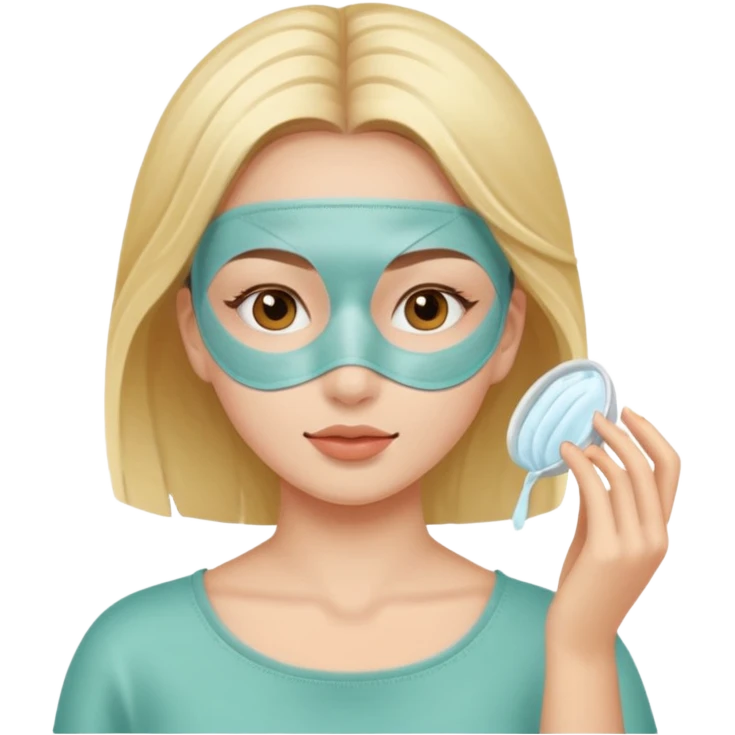 A girl doing skincare emoji