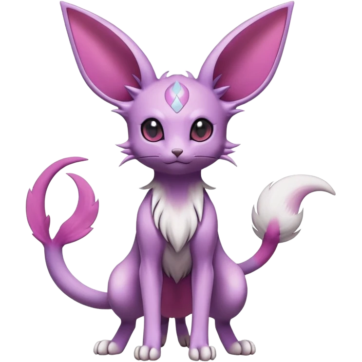 Espeon-Minccino-Pokémon-Fakémon-hybrid-creature (full body) emoji