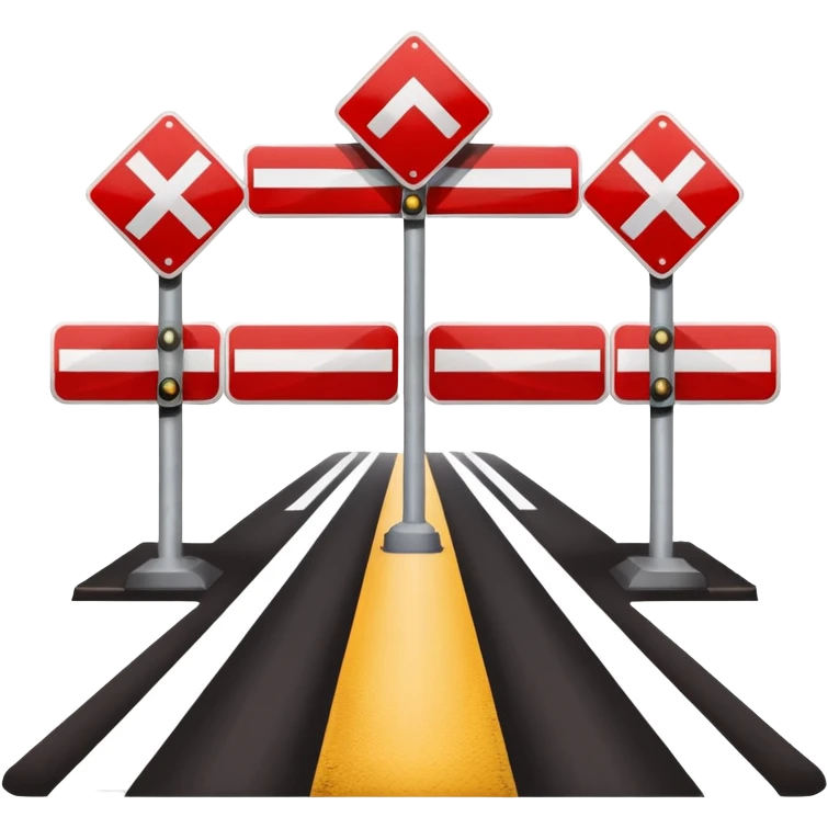 Railroad crossing  emoji