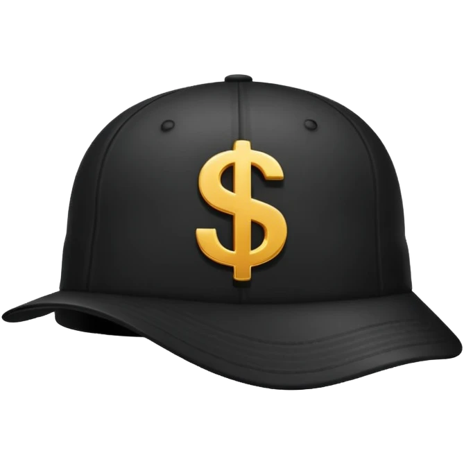 boné com simbolo de $ hype emoji