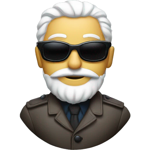 secret agent santa with sunglasses emoji