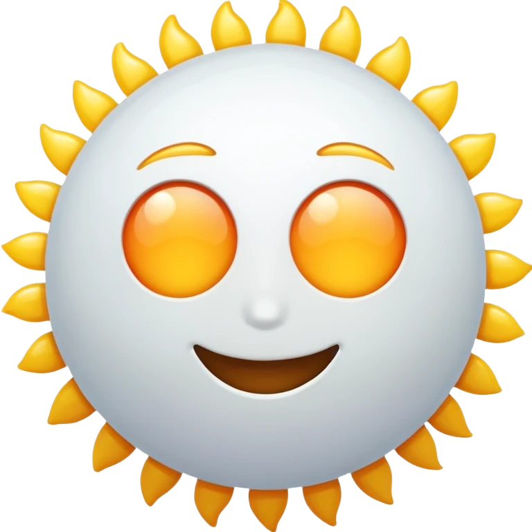 sun without any face. but white colored emoji