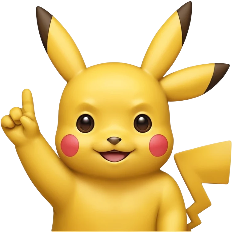 pikachu waving emoji emoji