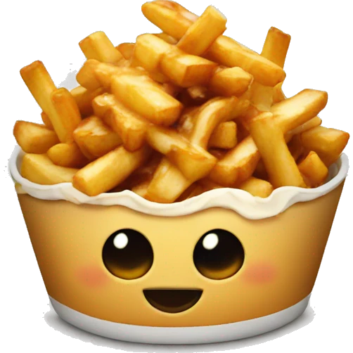 poutin eating a poutine emoji